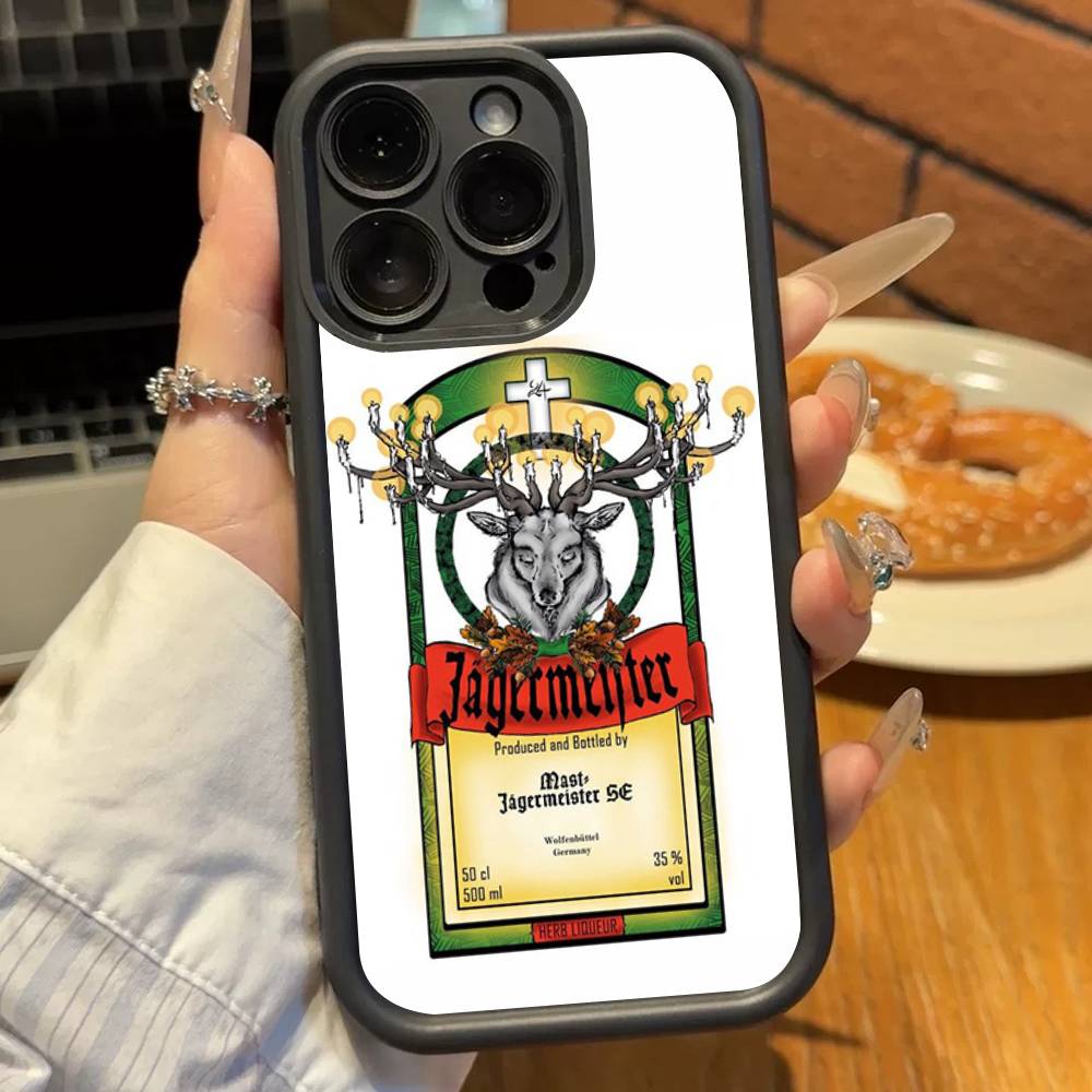 Heiße J-Jagermeisters Hüllen für iPhone 17 16 15 14 13 12 11 Pro Max Plus Schwarze Vollabdeckung TPU Stoßfeste Hülle