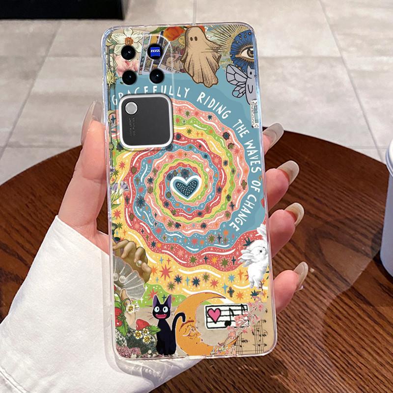 Jelly Casing For Vivo V30 Pro V2319 VivoV30 V2318 Clear Silicone Soft TPU Back Cover Cute Cat Rabbit Heart Protective Case