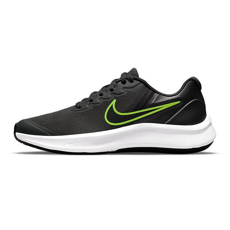 

Nike Star Runner 3 GS Dark Smoke Grey Green Kids Sneakers Black DA2776-004 37.5