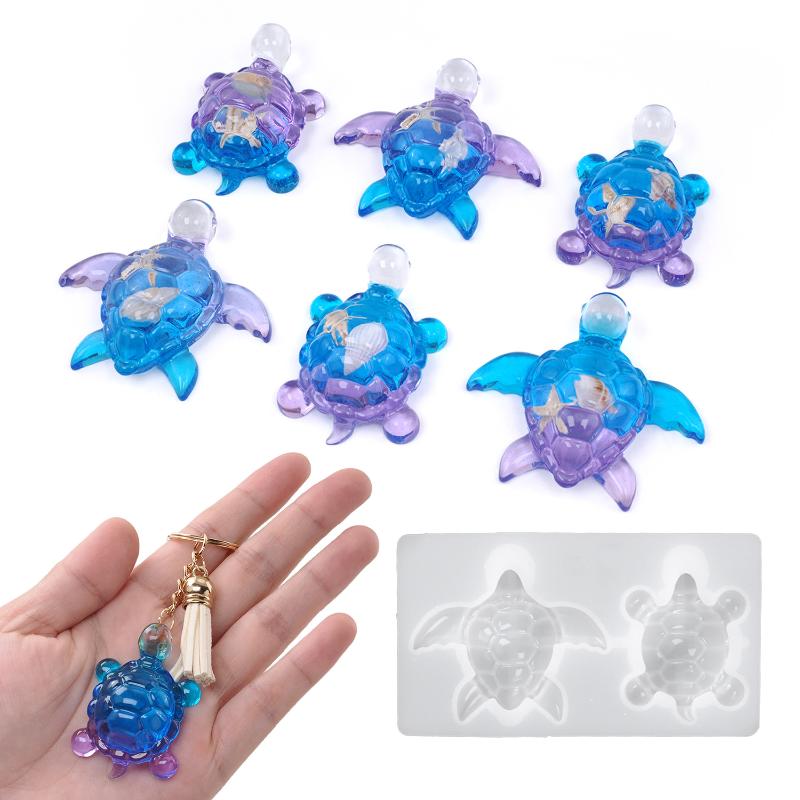 

Брелок с морской черепахой Сделай сам Силиконовая форма на океанскую тематику Ручная работа Форма для эпоксидной смолы 1