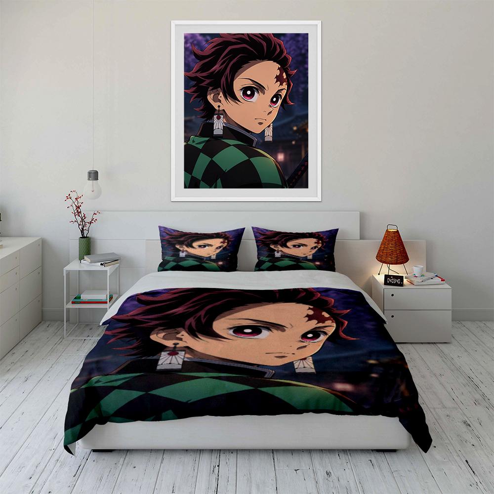 Anime Character Bedding Set Bedding Set (1 Duvet Cover, 2 Pillowcases, Duvet Not Included)