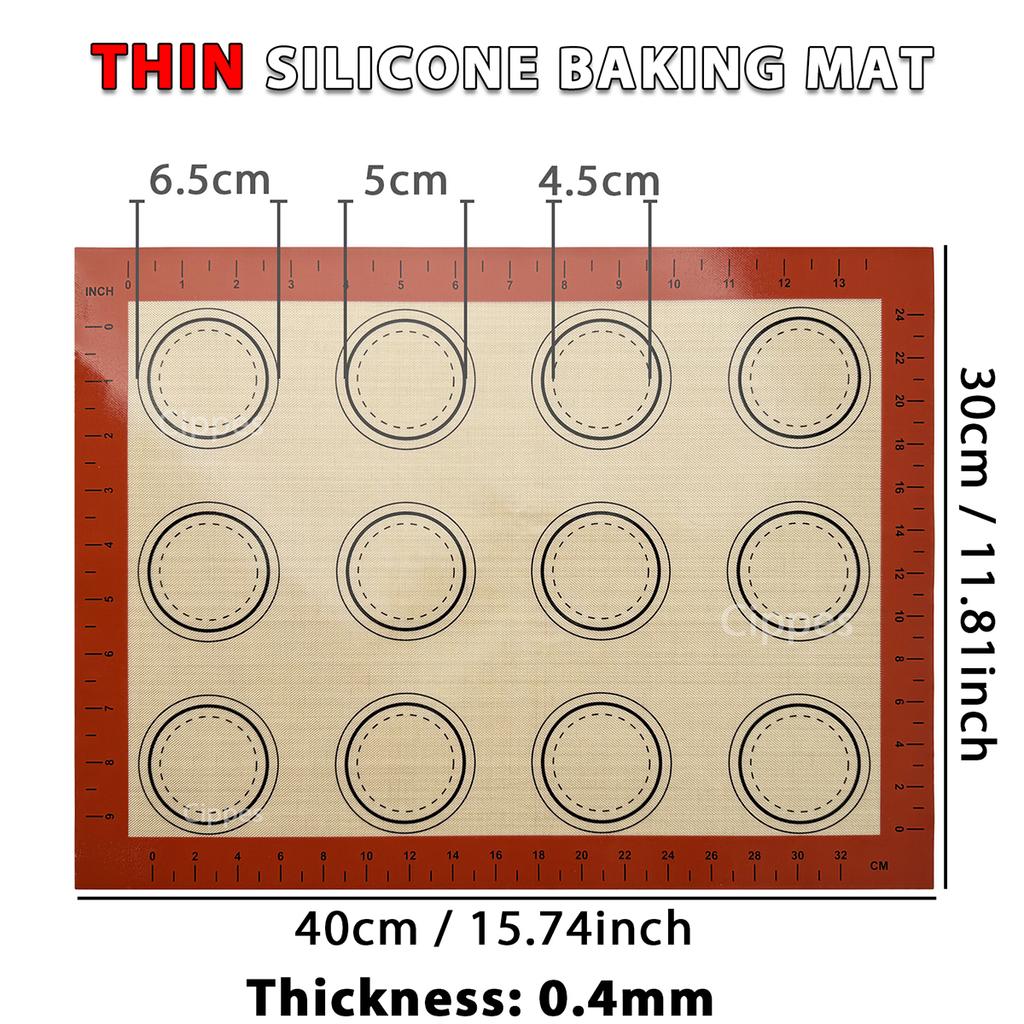 1PC Silicone Baking Mat for Oven Thin 0.4mm Reusable Non Stick Heat Resistant Bakeware Sheets Liner Baking Tools for Cookie 1