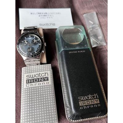 Used Swatch IRONY Chrono Watch Men's Silver