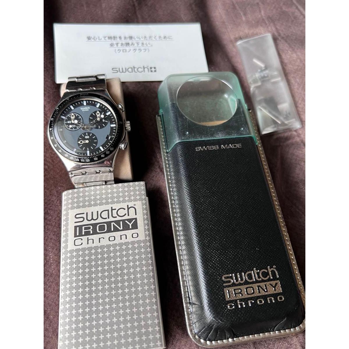 Used Swatch IRONY Chrono Watch Men s Silver