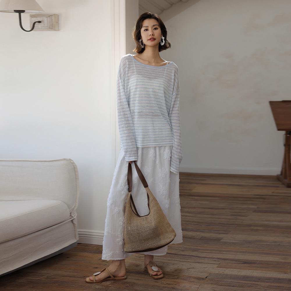 Laengsseon Ls_Thin Loose French Top