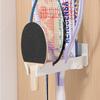Wall Mounted Badminton Racket Holder Punch Free With Ball Hanger 3-Slots Storage Rack For Tennis Pickleball Ping Pong Paddle