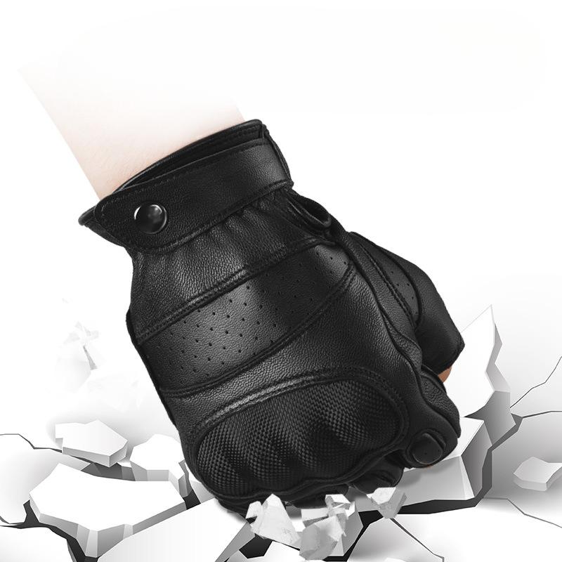 New Half Finger Cycling Gloves Hard Shell Anti Collision and Anti Slip Outdoor Sports Motorcycle Gloves Training Tactical Gloves