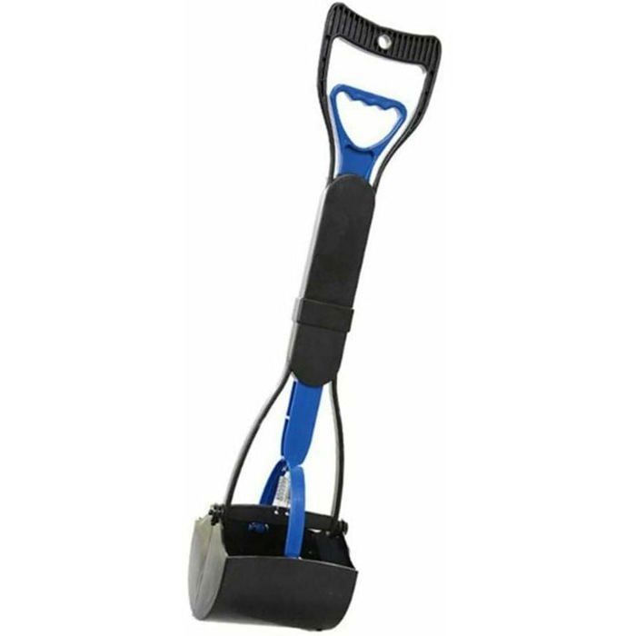 Bleu - Pelle à chien, manche solide de 45 cm de long, pince dentelée pour nettoyer les crottes des chiens et des chats à QIEDOVIEY