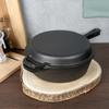 Cast Iron Pot Saucepan Roasting Pan Frying Pan Baking 2 in 1