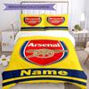 3pcs Custom Name Arsenal F.C Bedding Set Duvet Cover Closure Includes 1 Duvet Cover & 2 Pillowcases, Soft and Comfortable for All Seasons.