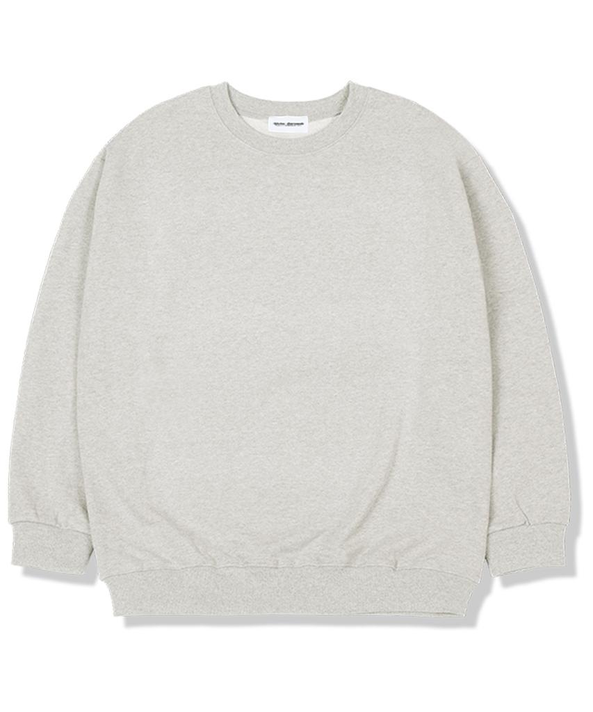 UNION GARMENTS Plain Fleece-Lined Oversized Sweatshirt Oatmeal