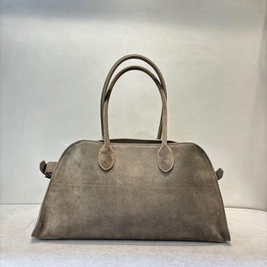 

Сумка-тоут из натуральной кожи для женщин, в стиле ретро, большая вместимость, классический дизайн, 100% кожа коровы, сумка на одно плечо Length 42x Width 23x Height 22cm серый