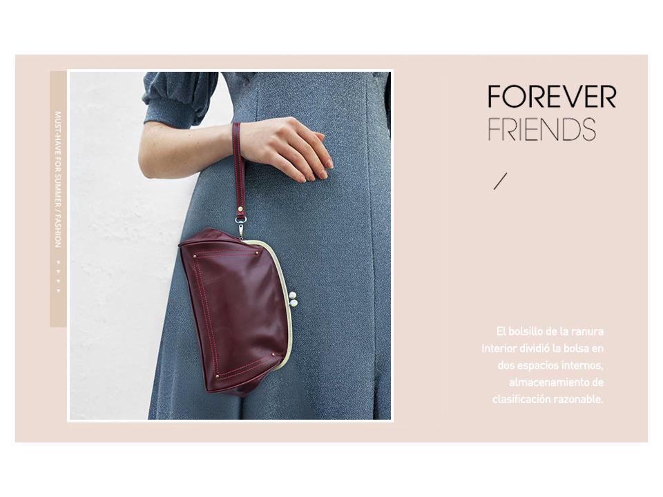 Wrist-Strap Women's Makeup Bag: Cowhide, Double Metal Hinge, Trendy & Fashionable