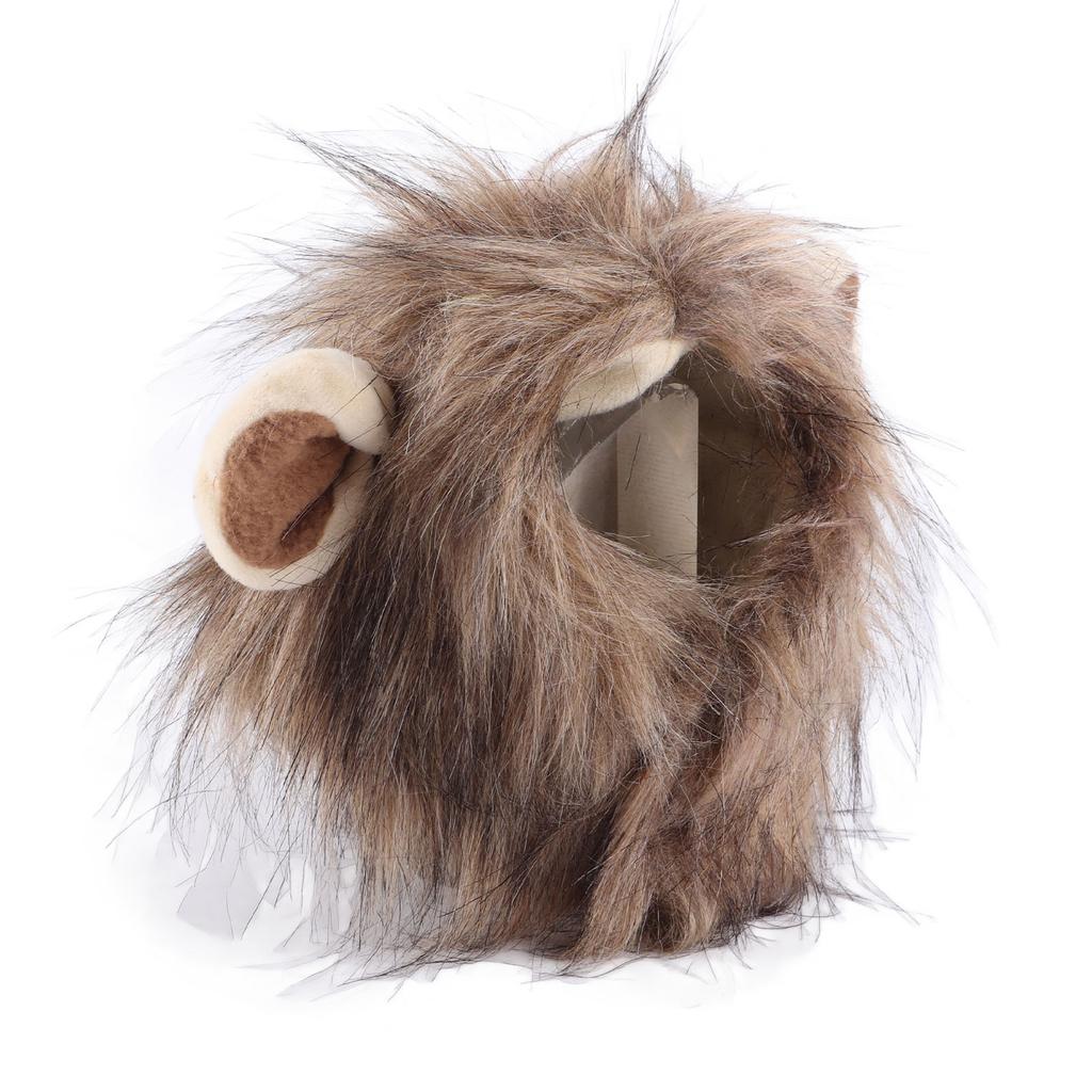 Mane Wig for Cat Strap On Cute Hair Cat Clothes Funny Pet Headwear Furry Costumes for Cats Small Dogs