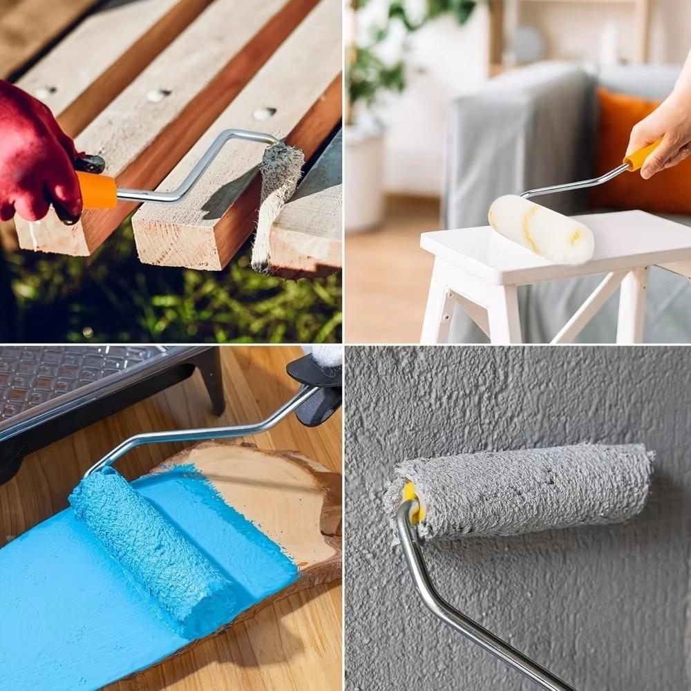 11 Stück/Set 4 Zoll Rollen Daumenrolle Kern Polyestergemisch Farbrolle Schwamm Hotelgebrauch