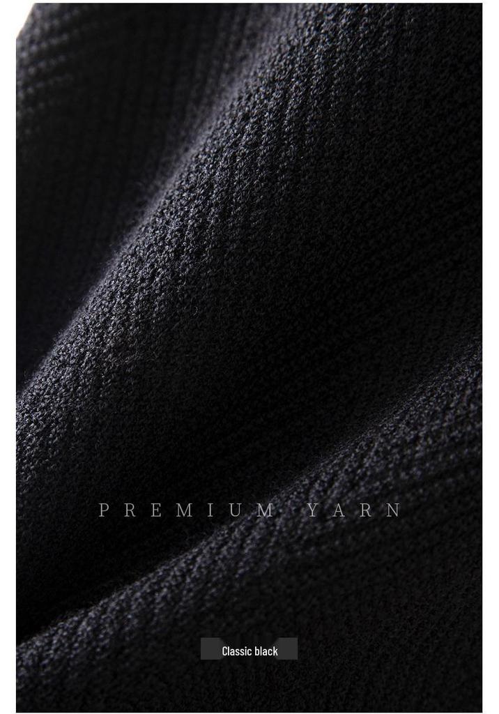 Seamless Fine Knit Machine Washable Half-High Neck Slimming Wool Sweater for Women - Spring/Autumn 2025 Warm Base Layer Knitwear