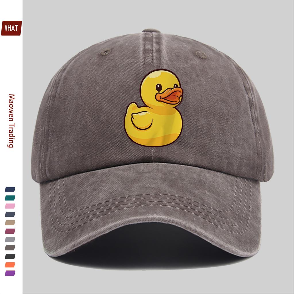 Pc Cute Duck Pattern Printed Baseball Cap Home Decor Hat Adorable Casual Printed Papa Cap Adjustable Strap MultiColor Opti