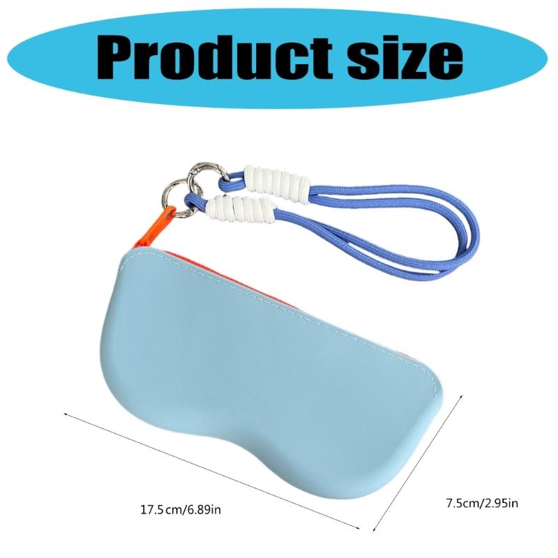 Úložný box na sluneční brýle Silikonové pouzdro na brýle Kontrastní barva Pouzdro na tužky Přenosné pouzdro na brýle Pro studenty Muže Ženy