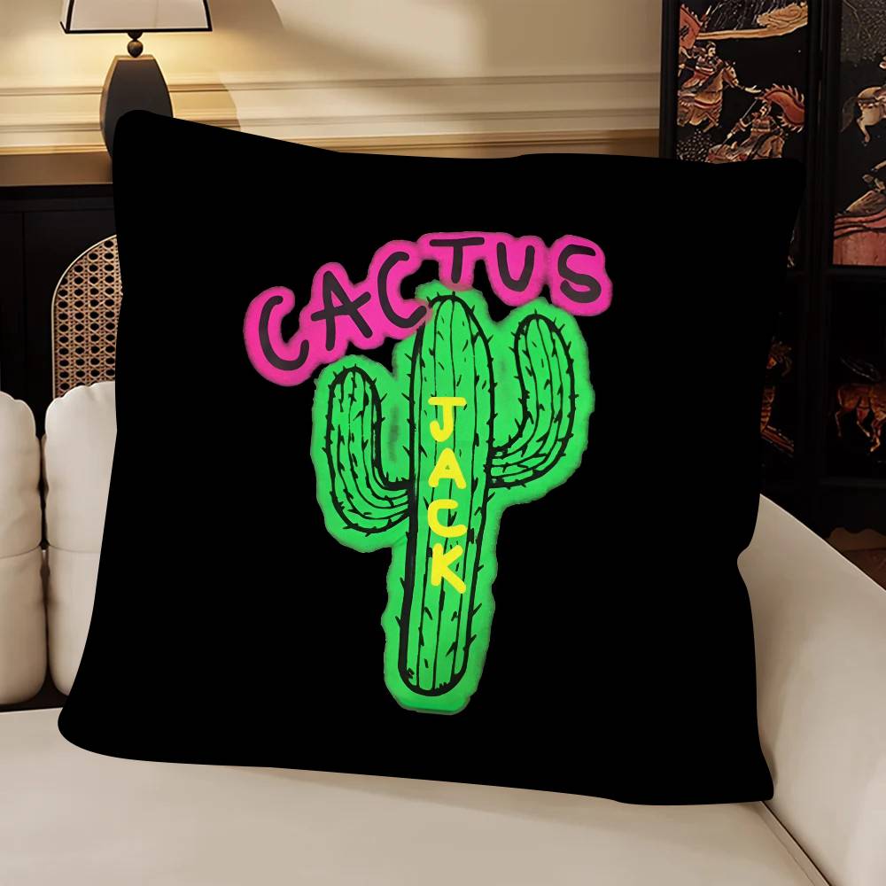 CCactus JJackS Pillow Case Fashion Square Pillowcase Bedroom Sofa Room Ins Decoration Leisure