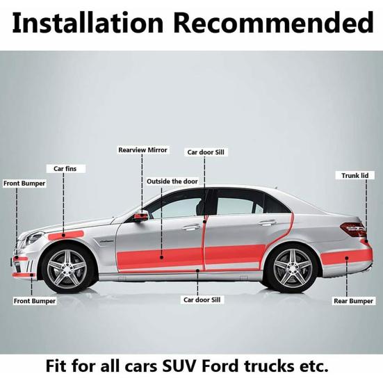 Strip Sticker Wear-resistant High Temperature Resistant Carbon Fiber Pattern Car Outside Door Scuff