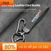 Interior Stickers 1pcs Leather Car Styling Badge Pendant 4s Shop Gifts Auto Keychain For Renault Megane 2 3 Clio Scenic Duster K