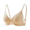 Summer Seamless Triangle Cup Bra: Thin, Breathable Mesh for Small Bust with Antibacterial Push-up Design
