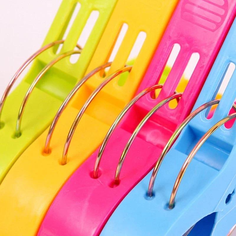 1/4pcs Plastic Laundry Clothes Pins Hanging Pegs Clips Household Food Clip Clothespins Socks Underwear Drying Rack Holder