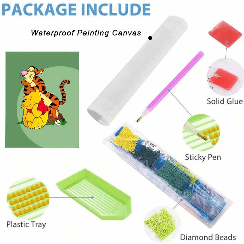 Disney Diamond Painting 5D DIY Tigger Winnie The Pooh Diamond Painting Art Diamond Painting Kit Adult/Beginner Gift Idea Home Decor
