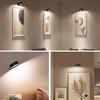 3Pcs Wireless Rechargeable Magnetic LED Picture Lights for Wall, Adjustable Color Temperature, Battery-Powered Art LightingGold