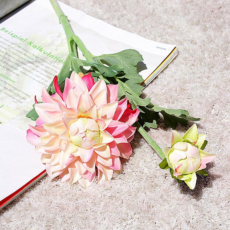 Artificial Flower High Quality Dahlia Flower Artificial Real Touch Dahlias For Wedding Home Decoration
