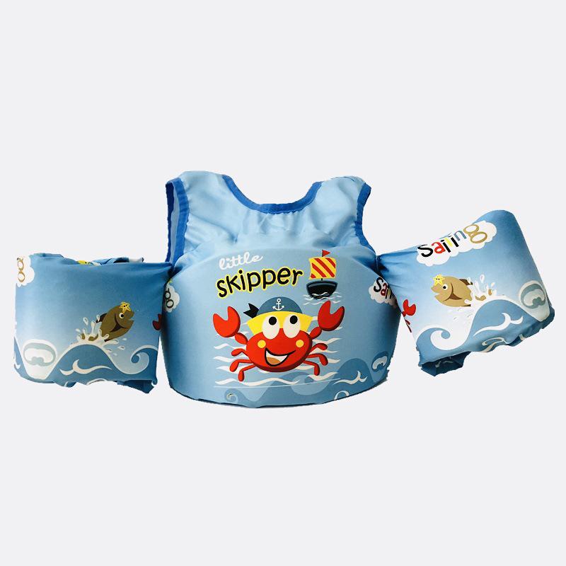 Children's Buoyancy Vest: Swim Suit with Foam Float Sleeves and Armbands for Learning to Swim