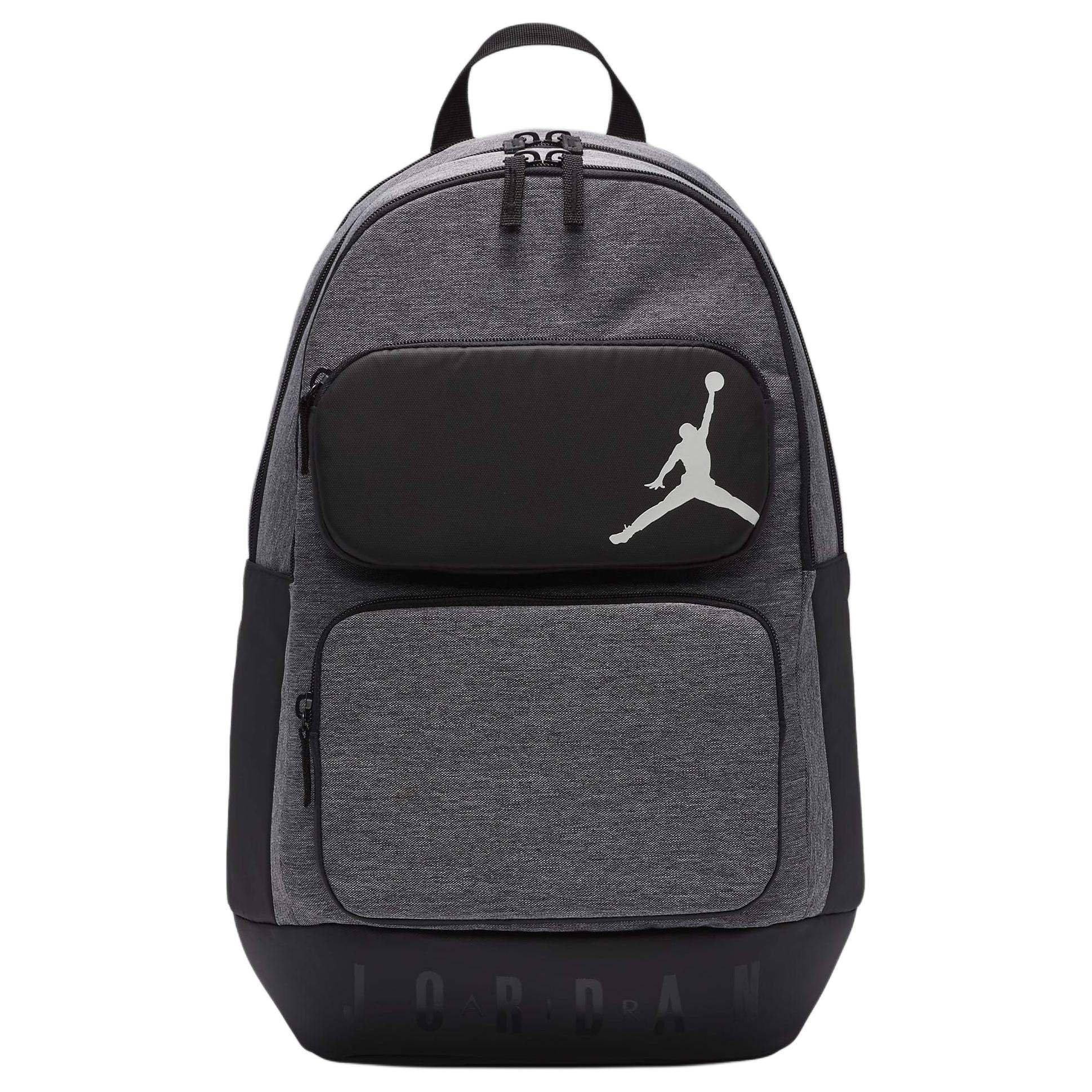 Jordan Essentials 28.75L Classic Logo Polyester Backpack Unisex Backpack Black Gray MA0923-GEH Black Gray