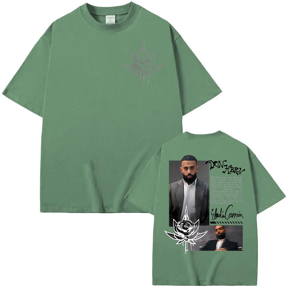 Rapper Eladio Carrion Don Kbrn Album 2025 Tour Graphic T Shirt Men Women Vintage Street T-shirts Oversized High Quality T Shirts 3XL