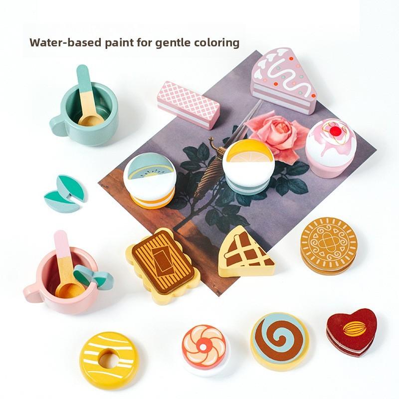 Food Wooden Dessert Stand With Three Layers For Kid Learning And Fun Interactive