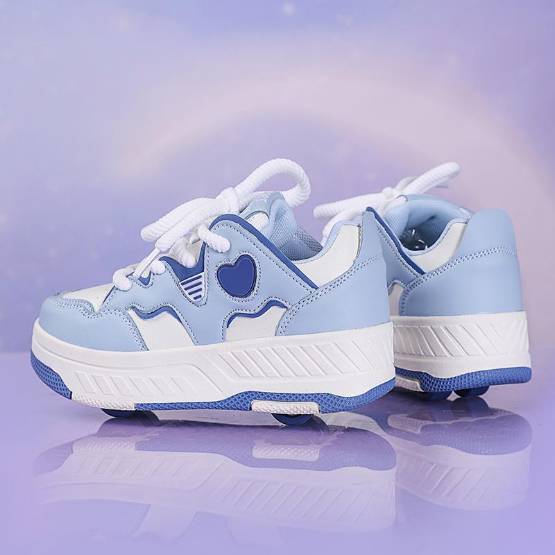 29-40 Chlapecké/Dívčí boty s kolečky Čtyřkolečkové sportovní kolečkové brusle Odnímatelné brusle Sportovní boty