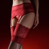 Lace Garter Stockings Glossy Sexy Fun Aurora Stockings Pure Desire Color-Block Ultra-Thin No-Remove Black Silk for Women
