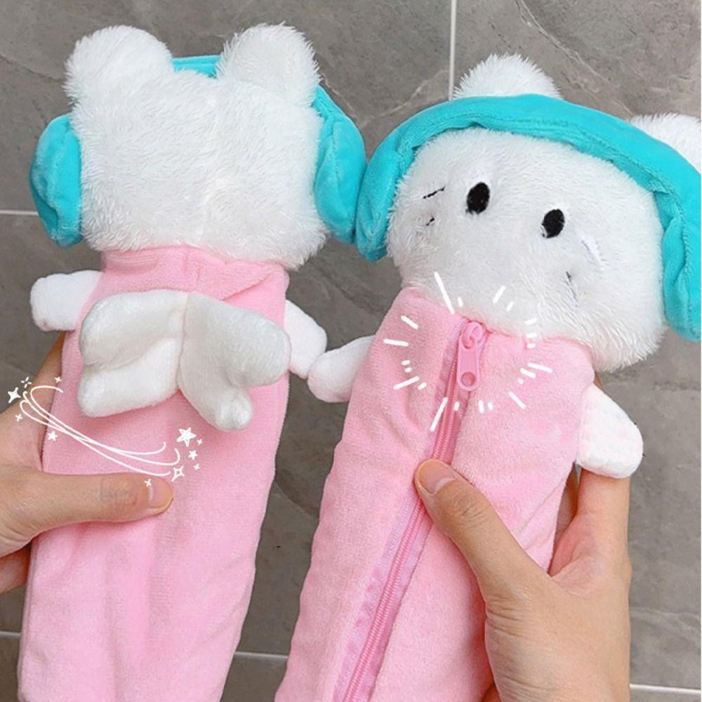 Kitty Cat Pencil Case Pouch Cute Makeup Lipstick Bag Creative Plush Pen Case  Kid