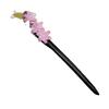 Ebony Ancient Wind Hairpin Exquisite Disk Pull Hair Glazed Beads Flowers Tassel Step Shaking Hanfu Ancient Costume Hairpin Hair Accessory