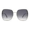 Ferragamo Travel UV Protection Square Sunglasses With Logo Unisex sunglasses Gold SF247SA-7738