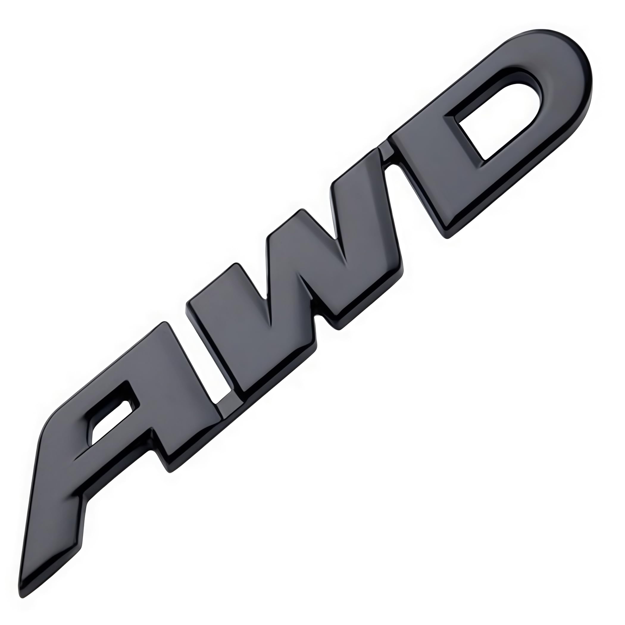 AWD Emblem Chrome Plated Metal Logo Sticker Turbo Rear Trunk 15.2cm чёрный