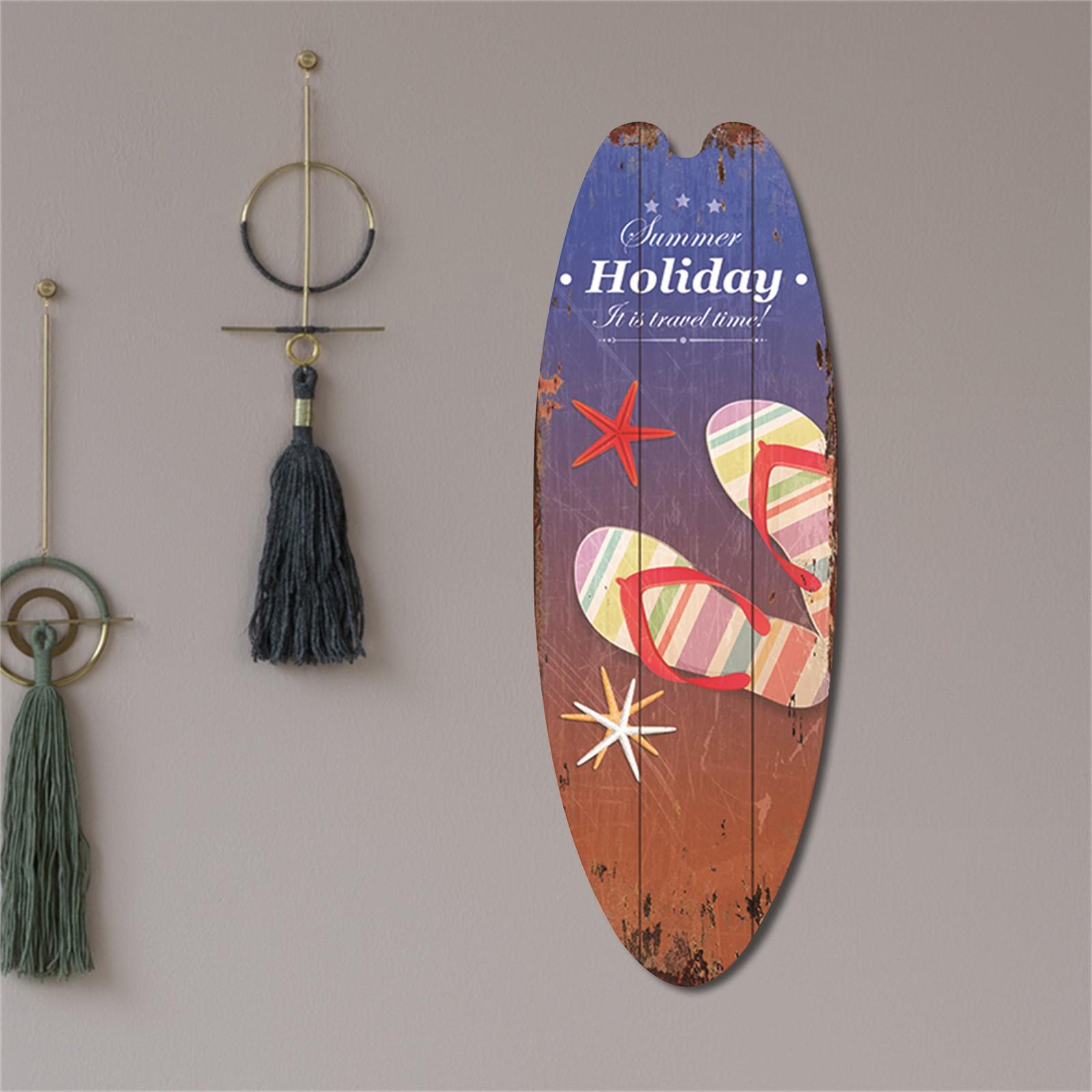 

Повседневный домашний декор, винтажный деревянный знак, доска для серфинга, деревянный знак, подвесной пляжный стиль коричневый