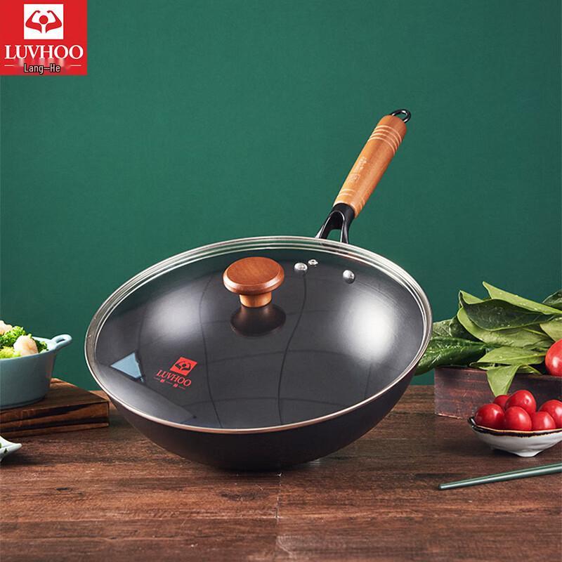LUVHOO Ceramic Non-Stick Fine Iron Wok