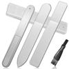 COZENRE Glass File Set for Plastic and Other Gate Transparent Glass File for Plastic Polished Includes Case and Brush 4-Piece Gunpla, Models, Tools,
