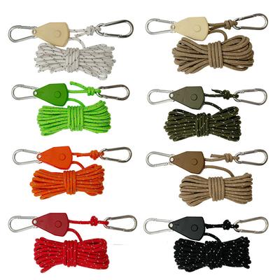 Wildnis Camping Windsicheres Seil Vordach Windseil Farbiges Zeltseil Spanner Verdicktes Windsicheres Seil Umlenkrolle mit Klemmscheibe Umlenkrolle Box