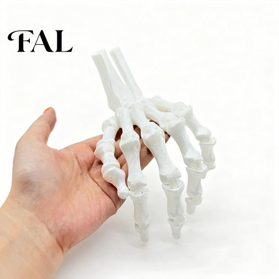 Spooky Hand Decoration 3D Printed Skeleton Figurine, Bone Statue for Dark Style Ornament Halloween Party, Gothic Model, Desk Decor