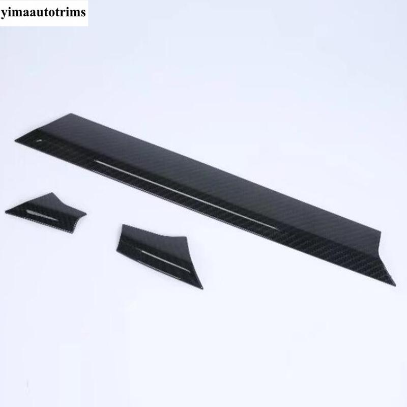Car Accessories Central Control Dashboard Panel Strip Decor Cover Trim For Mazda CX-5 CX5 2017 - 2024 Carbon Fiber Look / Matte