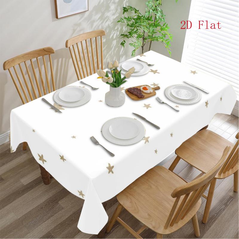 2D Flat 1pc - Rectangular Starry Tablecloth, Polyester Rectangular Tablecloth - Perfect Holiday Home Decor Item, Suitable for Parties, Indoor, Outdoor