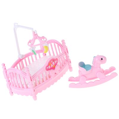Letto per bambole Cavallo di Troia Baby Room Oggetti di scena in miniatura per scene di gioco
