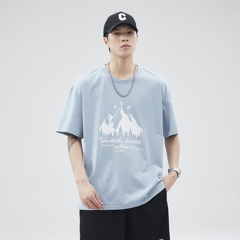 T-shirt Men's Trend Men's Loose Casual Printed Half Sleeved Clothing New Versatile Men's Short Sleeved Shirt