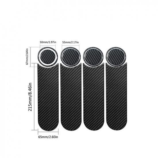 12Pcs Carbon Fiber Interior Door Panel Cover Trim For Ford Explorer 2008-2010